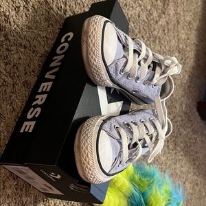 Converse Lilac and White Sneakers